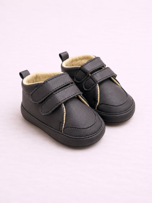 Black Sneakers with Velcro Straps