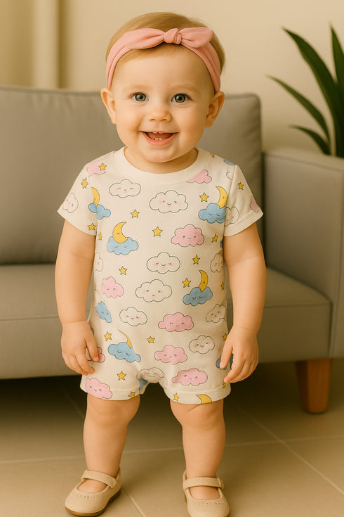 Dreamscape Buttoned Romper