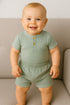 Mid Green Henley Bodysuit Set