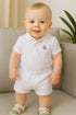 White Polo Bodysuit Set