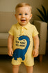 Yellow Gigglesaurus Polo Romper