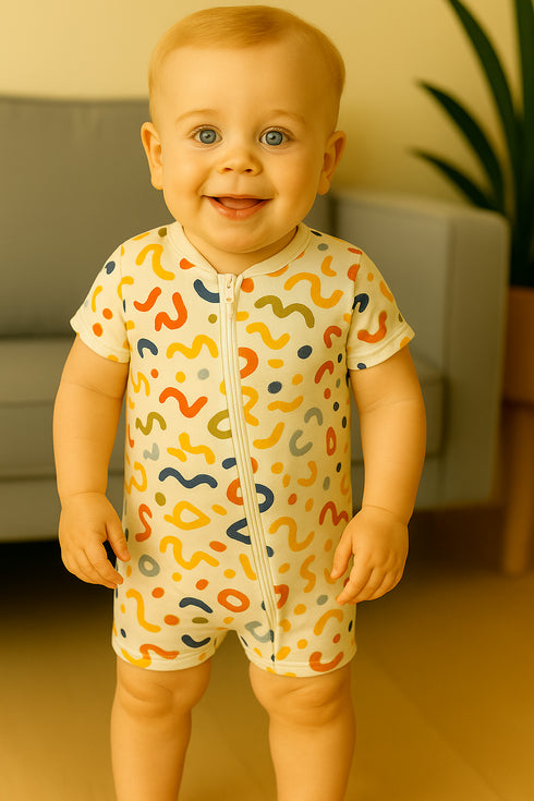 Doodle Dash Zip-Up Romper