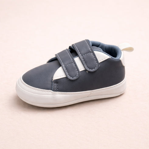 Charcoal & White Baby Sneakers