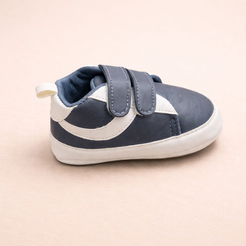 Charcoal & White Baby Sneakers