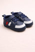 Navy Blue Striped Baby Sneaker