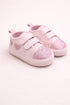 Baby Pink Hearts Shines Velcro Sneakers