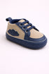 Navy Cloud Sand Checkered Velcro Baby Sneakers