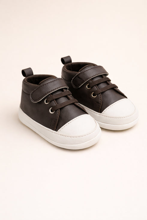 Dark Brown Baby Sneakers