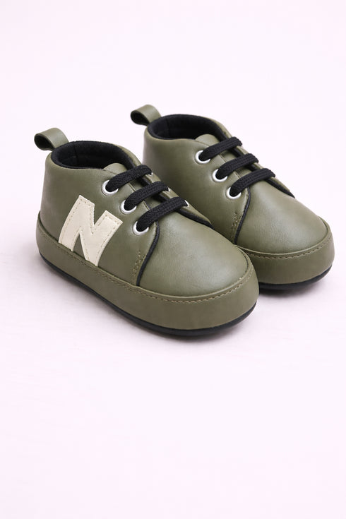 Olive Green Baby Sneakers