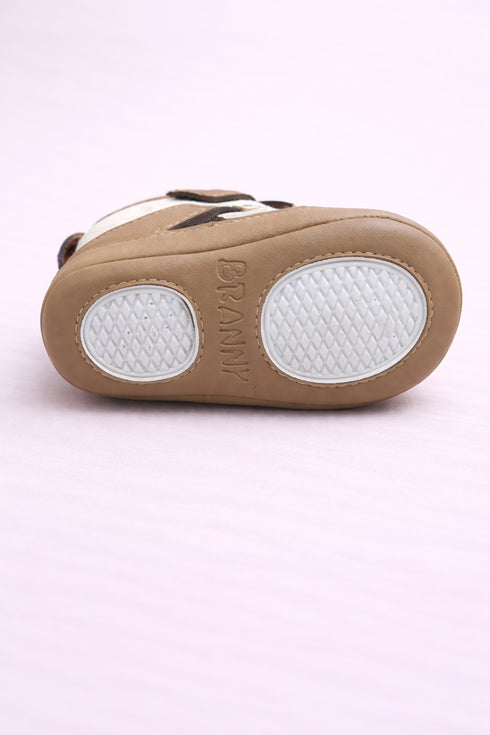 Taupe Strap Baby Sneakers