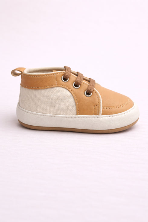 Tan & Cream Classic Baby Sneakers