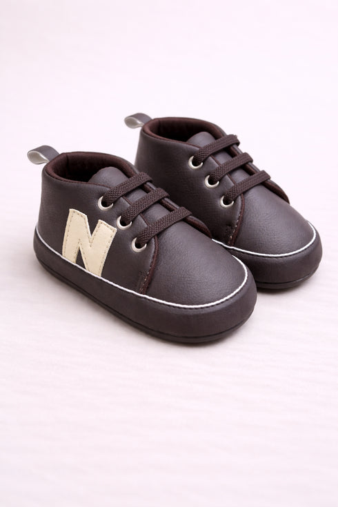 Classic N Baby Sneakers (Brown)