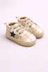 Beige Plaid Star Baby Sneakers