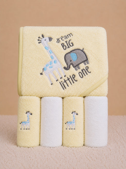 5-Pcs Dream Big Baby Hooded Towel Set