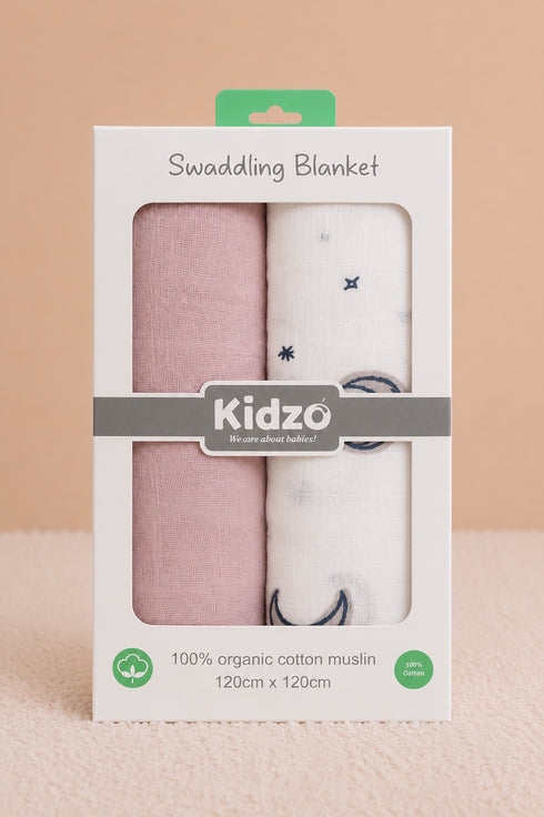 2-Pack Muslin Swaddle Blanket