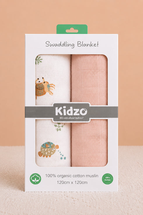 2-Pack Muslin Swaddle Blanket