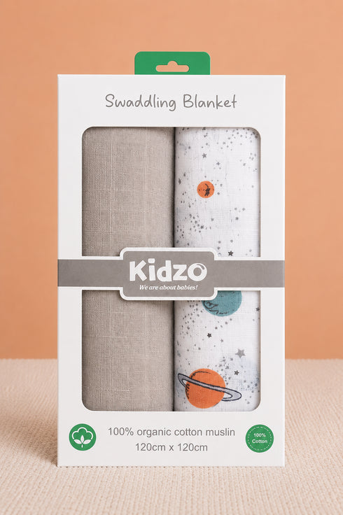 2-Pack Muslin Swaddle Blanket