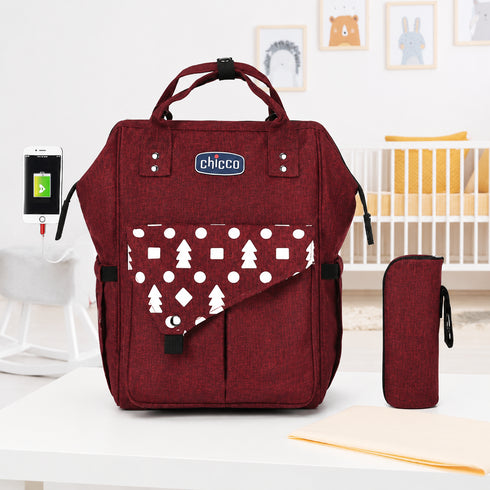 Chicco Baby Multifunction Travel Bag-Maroon