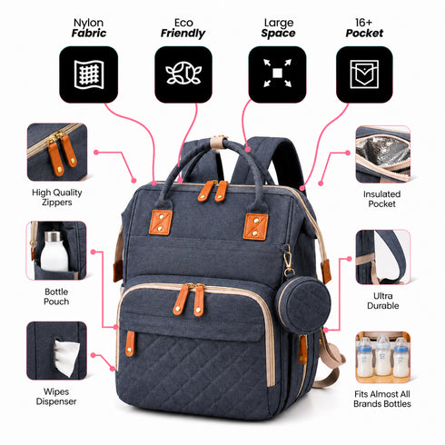 USB Waterproof Maternity Diaper Backpack