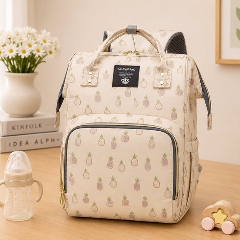 Cream Pineapple Baby Diaper Bag