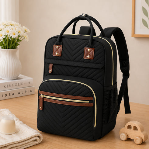 Baby Diaper Bag Backpack (Black)