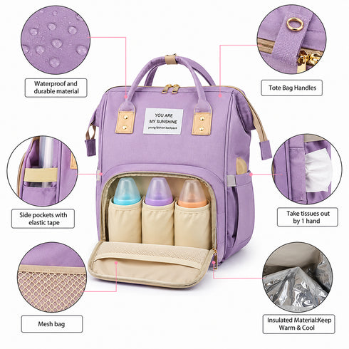 Sunshine Pastel Baby Diaper Bag