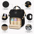2-in-1 Diaper Backpack & Portable Crib (Black)