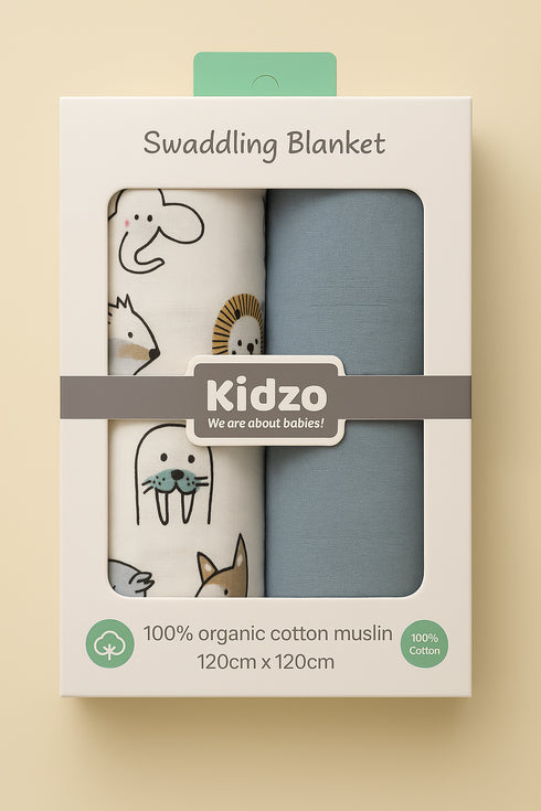 2-Pack Muslin Swaddle Blanket