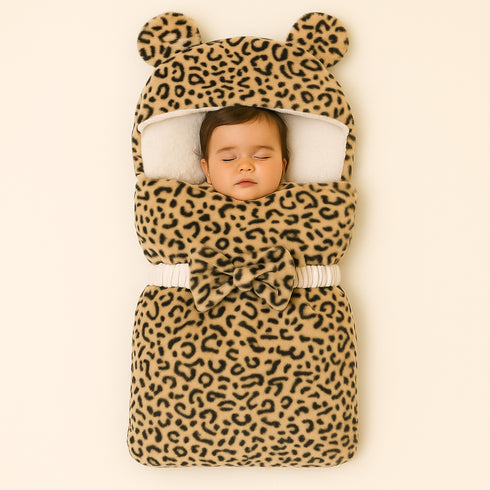 Carry Nest Leopard Fur Bow Style
