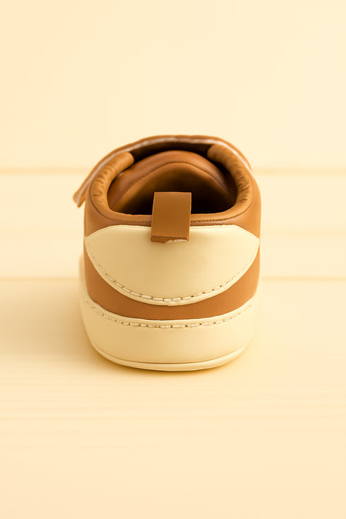Baby Sneakers with Velcro Straps (Brown)