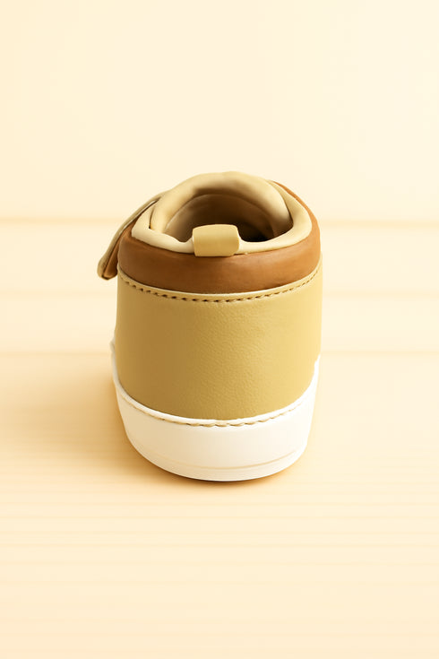Beige Baby Sneaker with Velcro Strap