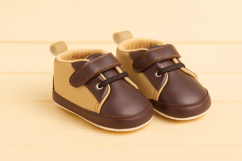 Brown Baby Sneaker with Velcro Strap