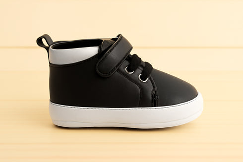 Black Baby Sneaker with Velcro Strap