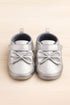 Baby Metallic Silver Bow Prewalker Shoes