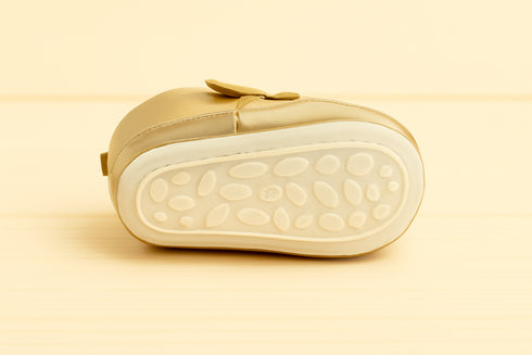 Golden Baby Bow Shoes