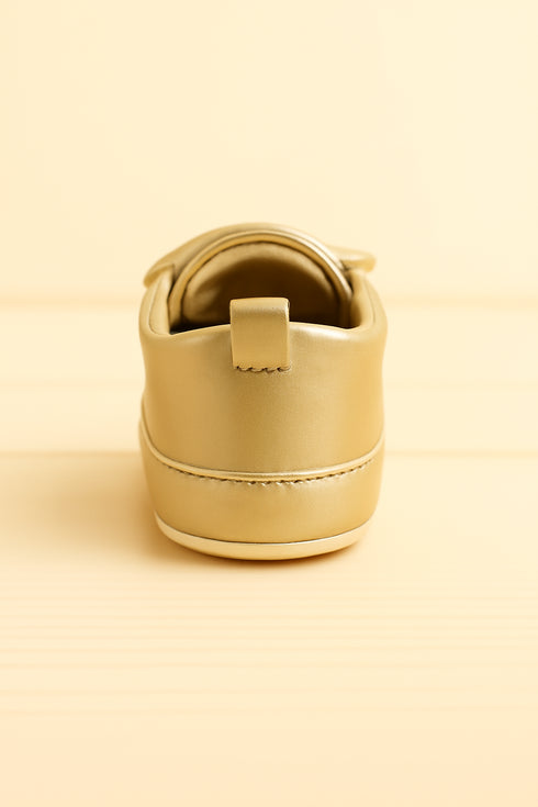 Golden Baby Bow Shoes