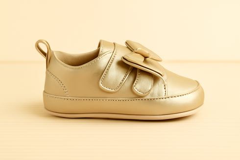 Golden Baby Bow Shoes