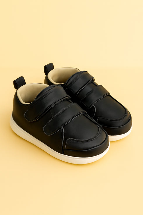 Black Sneakers with Velcro Straps