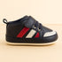 Navy Blue Striped Baby Sneaker