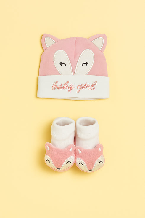 2-Pcs Cap and Bootie Gift Set