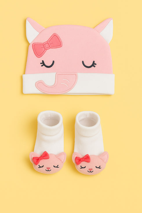 2-Pcs Cap and Bootie Gift Set
