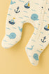 Whale Tales Fleece Footed Sleepsuit