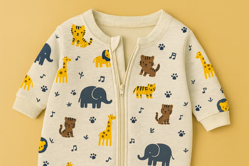 Little Safari Fleece Footed Sleepsuit