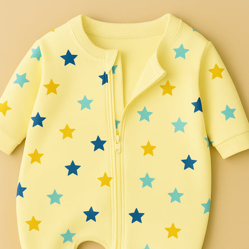 Star Scatter Fleece Footed Sleepsuit