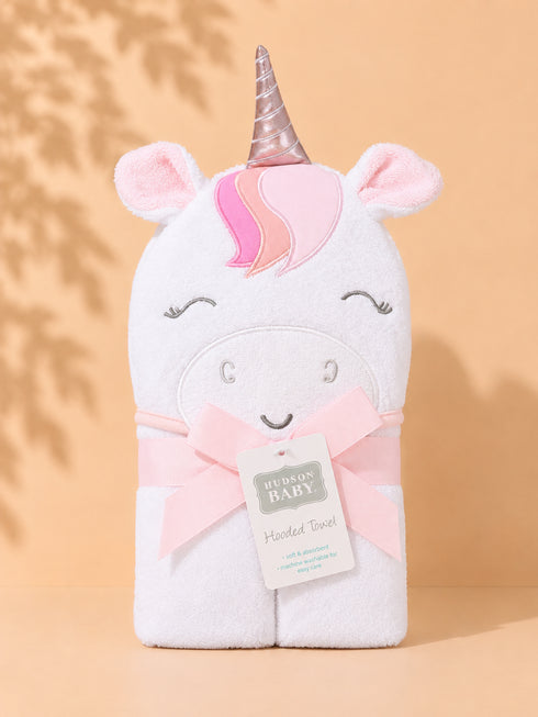 Rose Unicorn Baby Hooded Bath Towel (76x76)