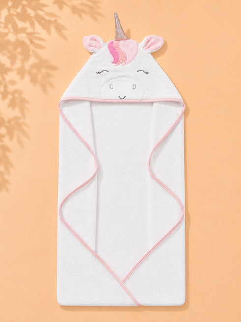 Rose Unicorn Baby Hooded Bath Towel (76x76)