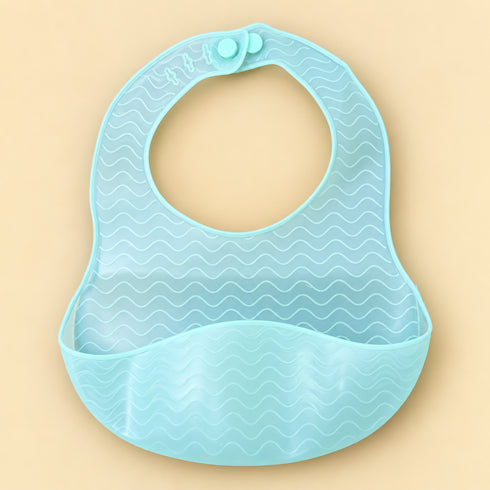 Light Green Waterproof Baby Adjustable Silicone Bib