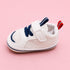 White & Navy Baby Sneakers