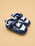 Navy & White Sporty Baby Sneakers