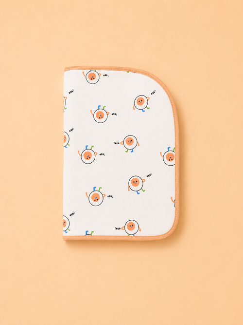 Orange Waterproof Baby Changing Sheet (49 × 69 cm)